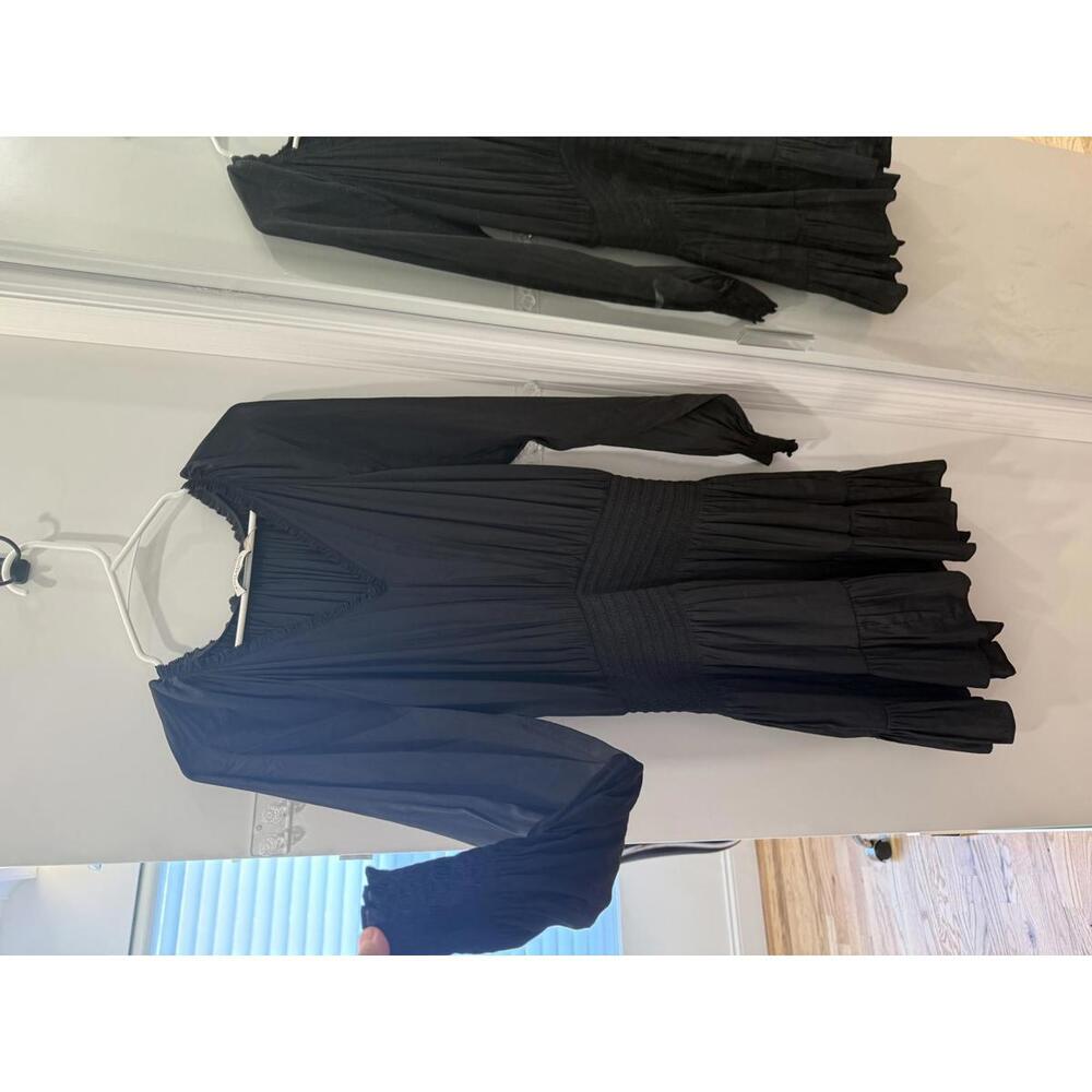 Ramy brook black silk mini dress